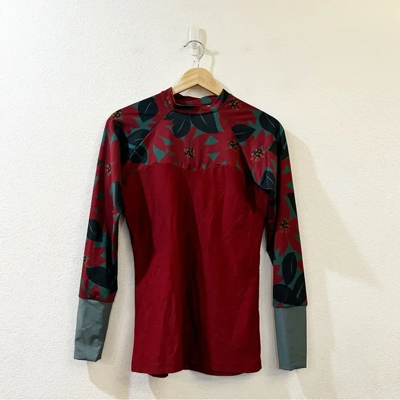 Seea Women's Hermosa Swim Floral Print Long Sleeve Shirt Rash Guard Size L - Picture 2 of 9